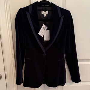Reiss Navy Velvet Women's Blazer